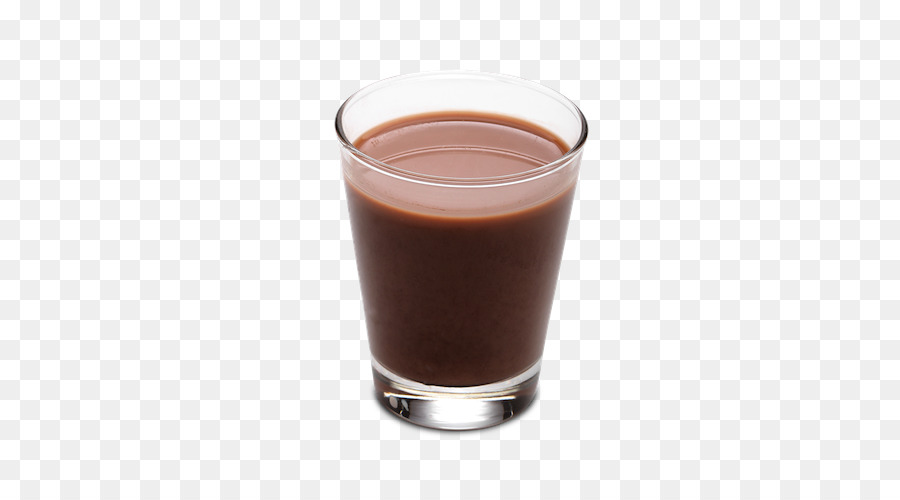 Chocolate milk in a glass
